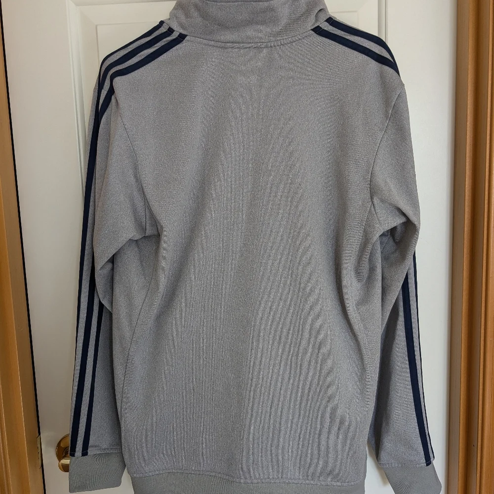 Adidas's Gray 3 Stripe Zip Up Track Jacket - Picture 3 of 3